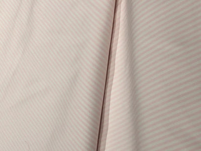 100% Cotton Poplin 58" wide pastel pink 3mm stripes running horizontal by the yard [17621]