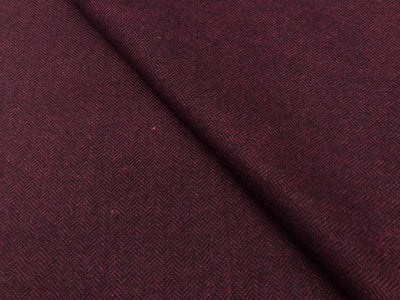 Oxblood Ember Herringbone suiting  30% wool [18479]