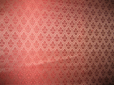 Silk Brocade Fabric Wine Red &amp; Grey 44" wide BRO61[5]