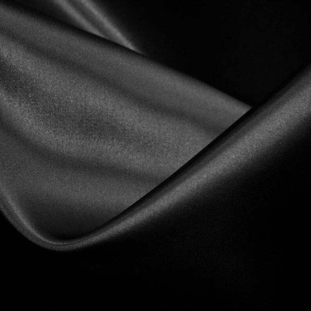 100% Pure Silk Satin 200 Gram  Black 44" Wide  [17600]