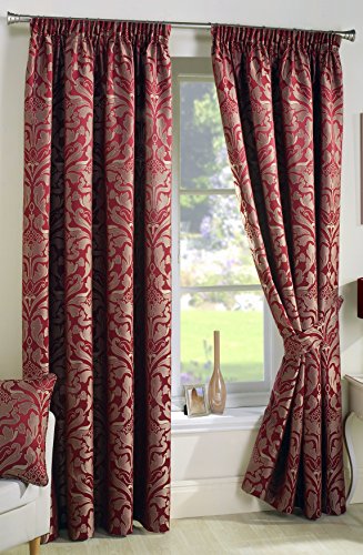Brocade fabric Wine  Red Colour 44" wide BRO72[1wine]