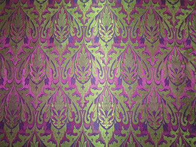 Silk Brocade fabric Purple & Green colour 44" wide BRO255[5]