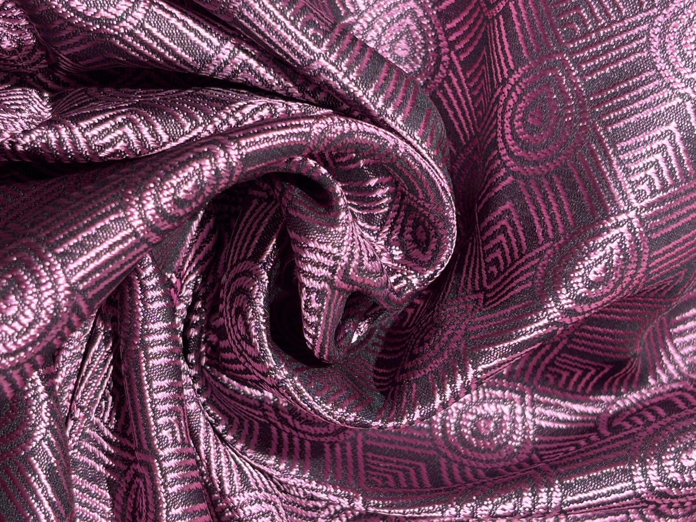 Brocade Fabric  mulberry geometric motif  all over Jacquard 44" BRO1029[3]