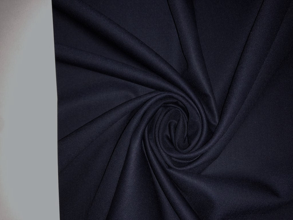 Suiting Superfine Worsted blended 120S 58" wide Navy Twill Weave [15669]