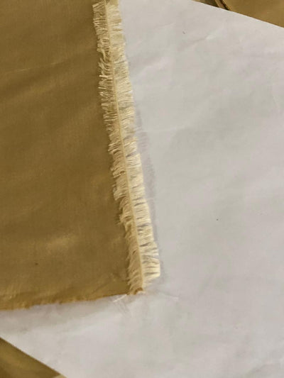 100% Silk taffeta fabric mustard yellow & gold cream stripes 54"wide Taf#S42