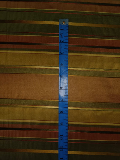100% SILK TAFFETA FABRIC Multi Colour Gorgeous Satin Stripe 54" wide Taf#S59[1]