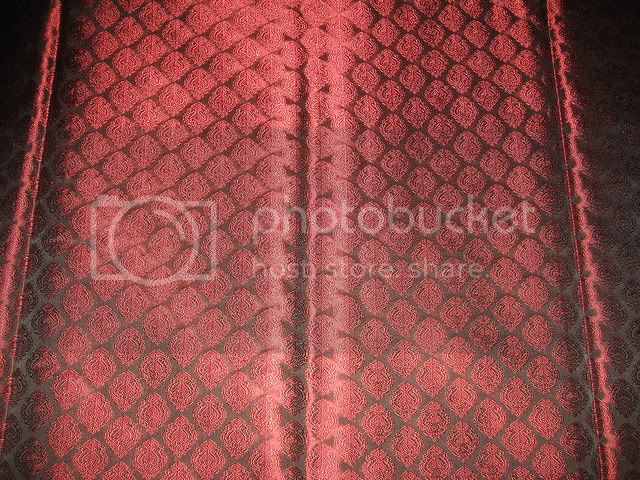Silk Brocade Fabric Greenish Black &amp; Red 44" wide BRO80[4]