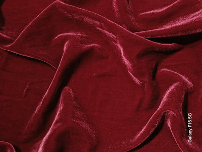 Silk  Velvet Plush Fabric  WINE RED 44" wide [16682]