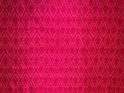 100% pure silk dupion ikat fabric pink color 44" wide available in 3 combinations