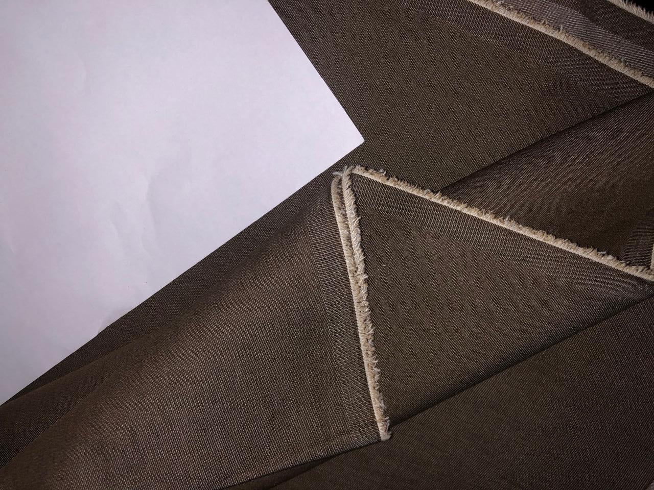 Denim  Cotton  Fabric 54&quot; wide BROWN X BEIGE [17148]