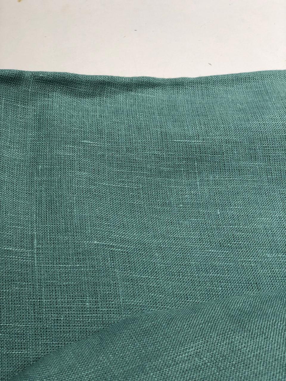 100% linen  40 LEA 58" wide available in  3 colors golden cream, sea green and slate blue [17445/46/47]