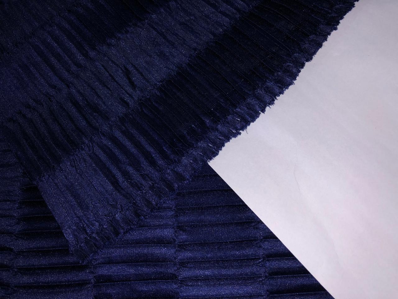 Satin boomerang pleated   fabric 58" wide available in 4 colors PURPLE /BLACK /NAVY and BLUE