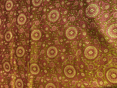 Silk Brocade fabric 44" wide INTRICATE JACQUARD available in 3 colors bright navy ,neon green and candy /golden khaki and candy AND  GOLDEN YELLOW,SALMON PINK AND NEON GREEN BRO960[1/2/3]