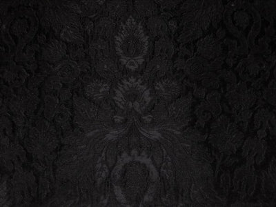 Silk Brocade Fabric Black Colour 44" wide BRO88[5]
