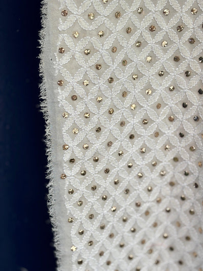 Embroidered  mukesh  ,a traditional Indian embroidery 44" wide and 3 yards long.[17689]