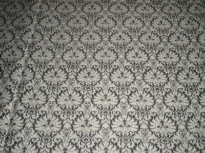 Silk Brocade Fabric Olive Grey &amp; Steel Grey color BRO97[3]