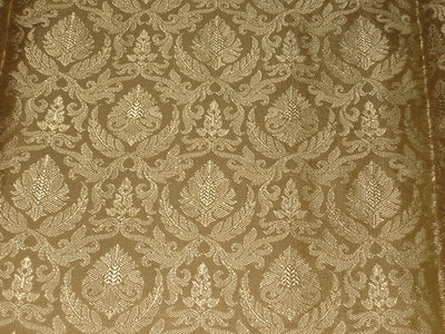 Silk Brocade fabric Light Gold on Gold color 44" wide BRO100[1]