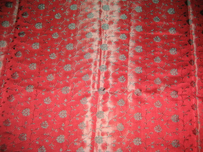 Silk Brocade fabric Wine Red & Green 44" wide BRO102[6]