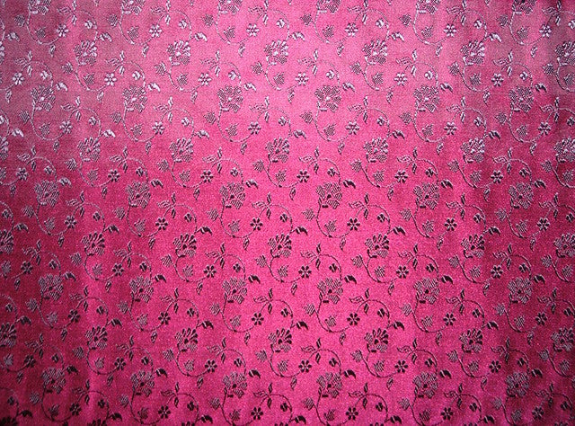 Silk Brocade fabric aubergine Purple &amp; Purple BRO102[2]