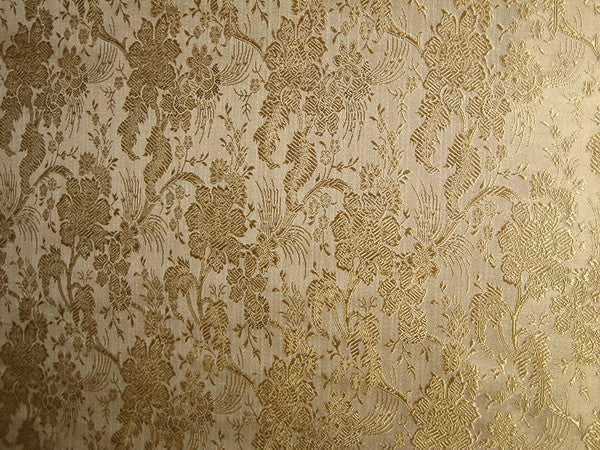 Silk Brocade Fabric Light Champagne Gold Color 44" WIDE BRO9[5]