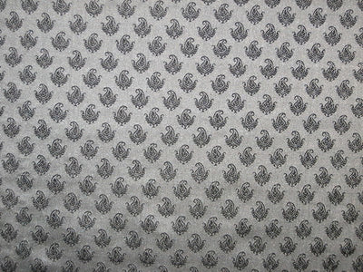 Silk Brocade Fabric Silver Grey & black 44" wide BRO110[4]