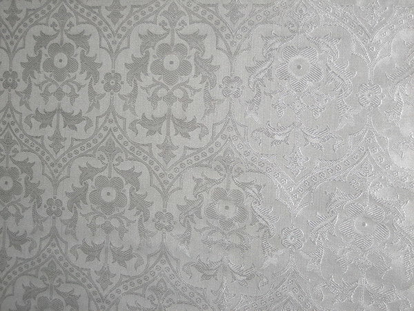 Silk Vestment Brocade Fabric Ivory White BRO107[2]