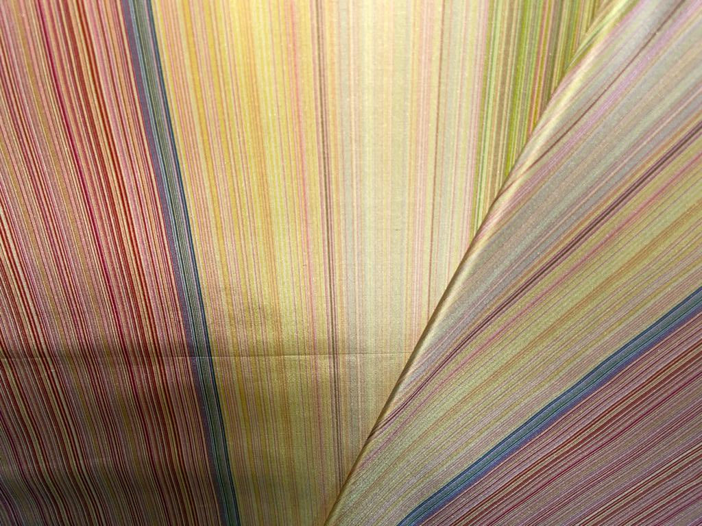 silk taffeta multi colour superb stripes 54" wide Taf#S57