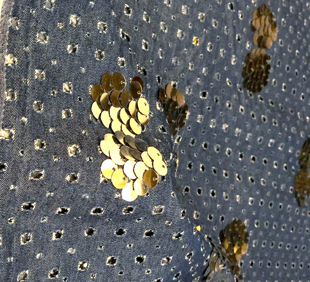 DENIM with sequin available in 2 colors denim blue light and denim blue dark [18615/16]