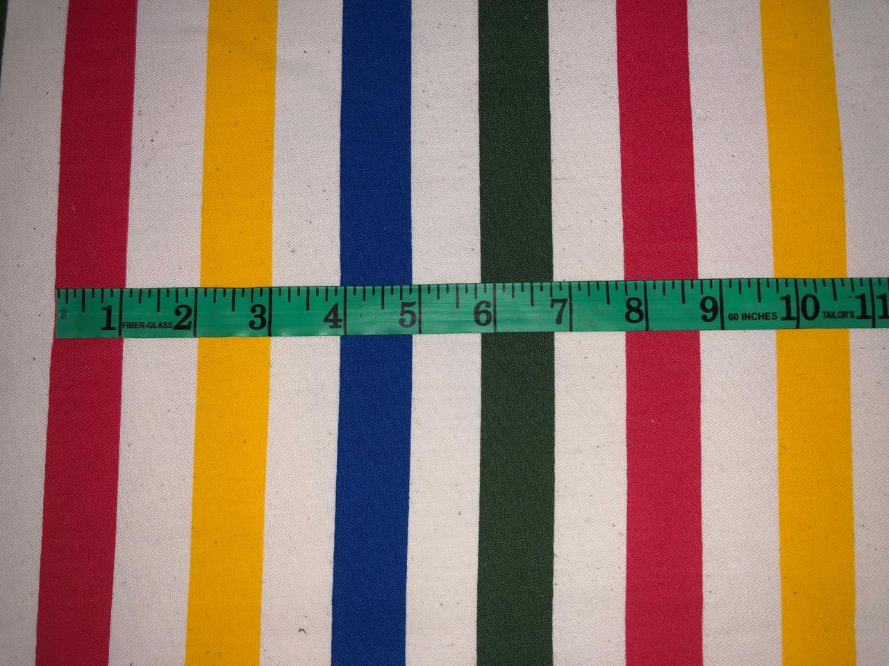 100% Cotton Denim  Fabric 58" wide STRIPES in 4 styles multicolor, charcoal /ivory, denim blue/white and denim blue /denim blue multicolor