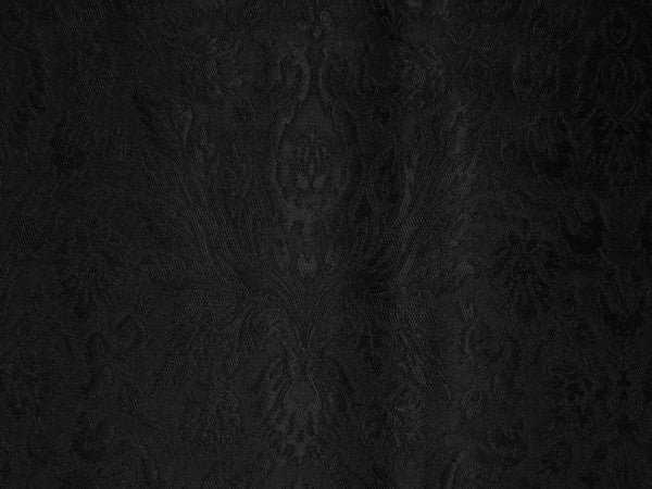 Heavy Brocade Fabric Jet Black-eveningwear BRO122[5]
