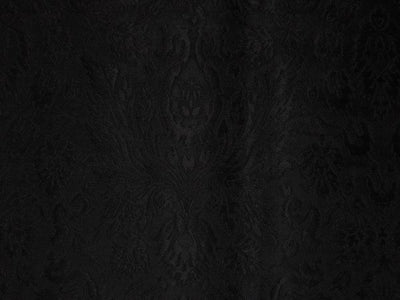 Heavy Brocade Fabric Jet Black-eveningwear BRO122[5]