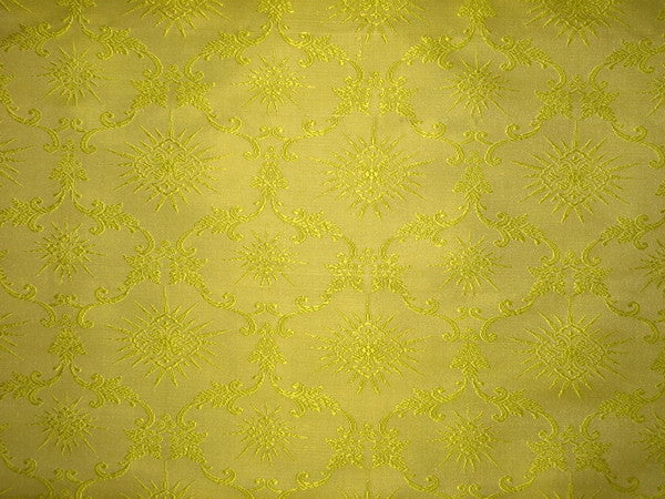 Silk Brocade Vestment Fabric Yellow 44" wide BRO123[6]