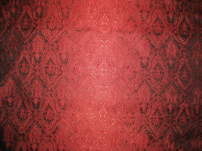 Silk Brocade Fabric Wine Red &amp; Black Victorian BRO125[1]