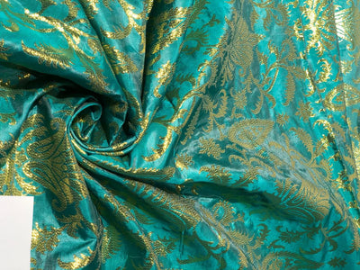 Silk Brocade fabric PURE silk x metallic gold BRO1035[2]