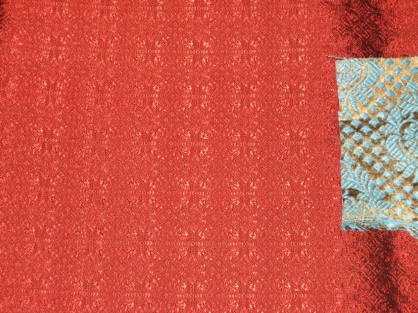 Silk Brocade fabric Red & Black colour 44" wide BRO129[5]