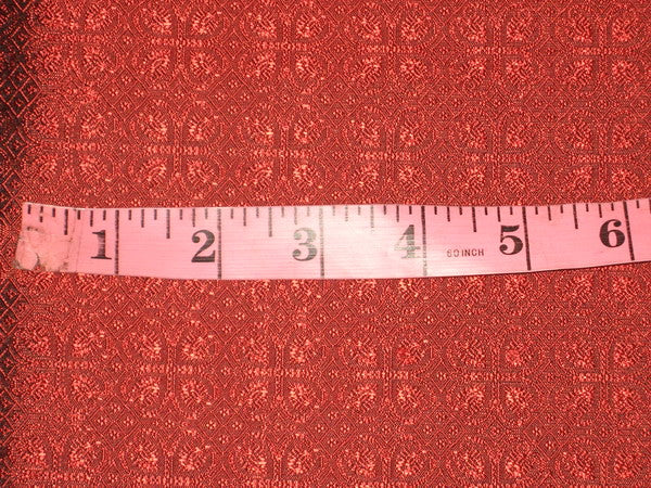 Silk Brocade fabric Red & Black colour 44" wide BRO129[5]