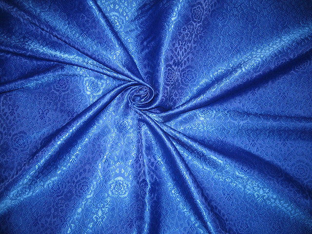 Silk Brocade fabric Royal Blue Color 44" wide BRO129[2]