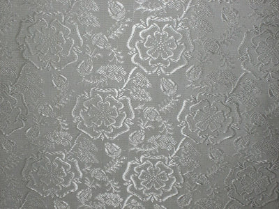 Silk Brocade Fabric White color 44" wide BRO129[6]