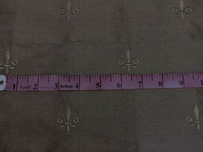 Silk dupioni embroidery  dull gold with gold motif DUPE48A