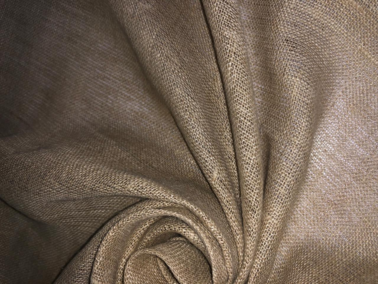 Pure linen fabric Thin 26 momme  59&quot; wide available in natural color ivory and camel [ROLLS]