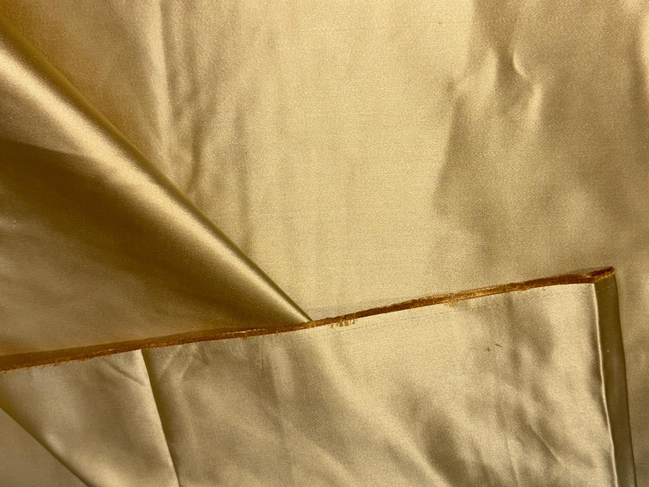 100% SILK DUTCHESS SATIN reversable 48 momme light gold and dark gold 54" wide [18373]