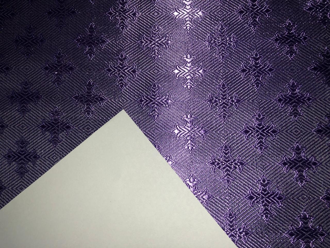 Silk Brocade fabric 44" wide Self  Jacquard  LAVENDER color VESTMENT  design  BRO914[5]