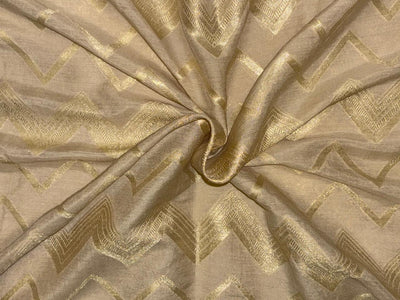 Silk Self Moonga Tussar Geometric Triangle Jacquard [18330]