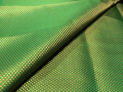 Silk Brocade fabric 44"small metallic gold motifs jacquard available in 3 colors purple, black and green BRO1043