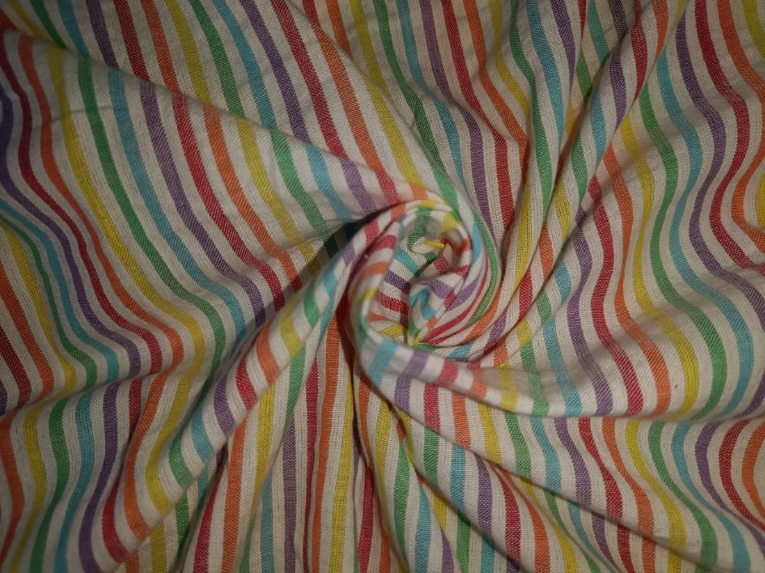 100% Cotton Fabric Multi color stripe 58" wide [15123]