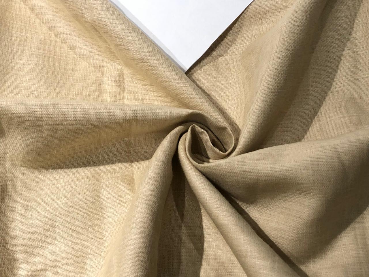 100% Linen 44 LEA premium heavy  suiting fabric 58" wide available in natural/camel/and sand gold