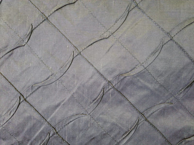 Silk dupioni GREY  color fabric pintuck design 44" wide DUPP18[2]