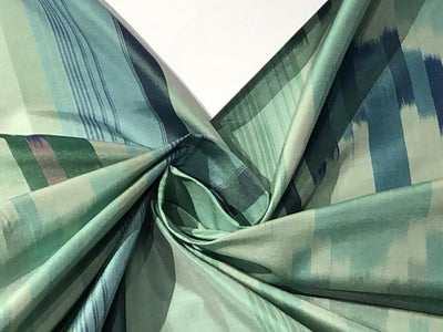 100% silk taffeta fabric SHADES OF  GREEN ,TEAL AND MULBERRY  54&quot; wide TAFNEWC15[2] SINGLE LENGTH OF 3.75 YARDS