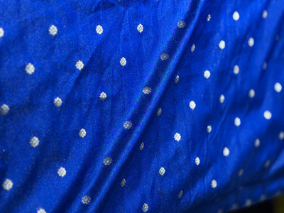 Silk Brocade fabric available in 3 colors two tone red x blue, two tone red x green and royal blue BRO1032