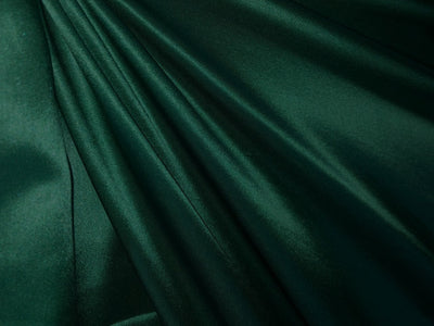 100% PURE SILK SATIN FABRIC 60 GRAMS Leaf Green Color 44&quot; wide [17609]